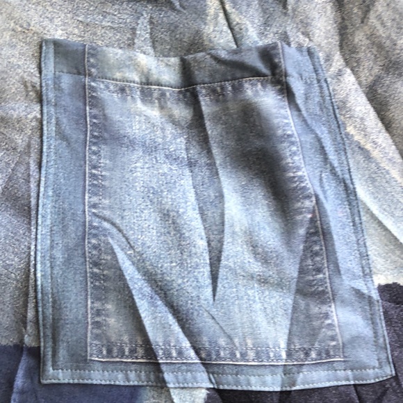 Beautiful patchwork, print denim wrap dress - Picture 5 of 12